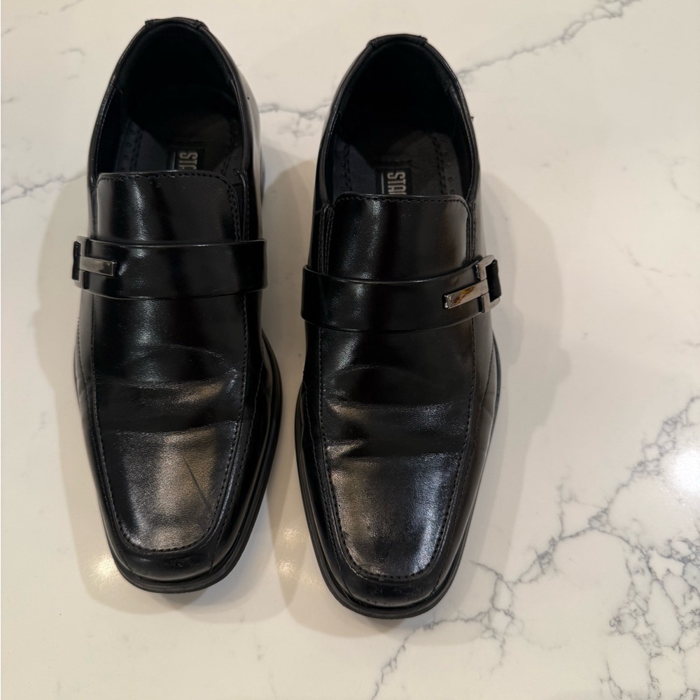 Stylish Black Leather Boy’s Dress Shoes WORN ONE TIME